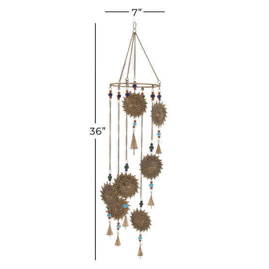 Brass Metal Eclectic Windchime, , alternate image number null