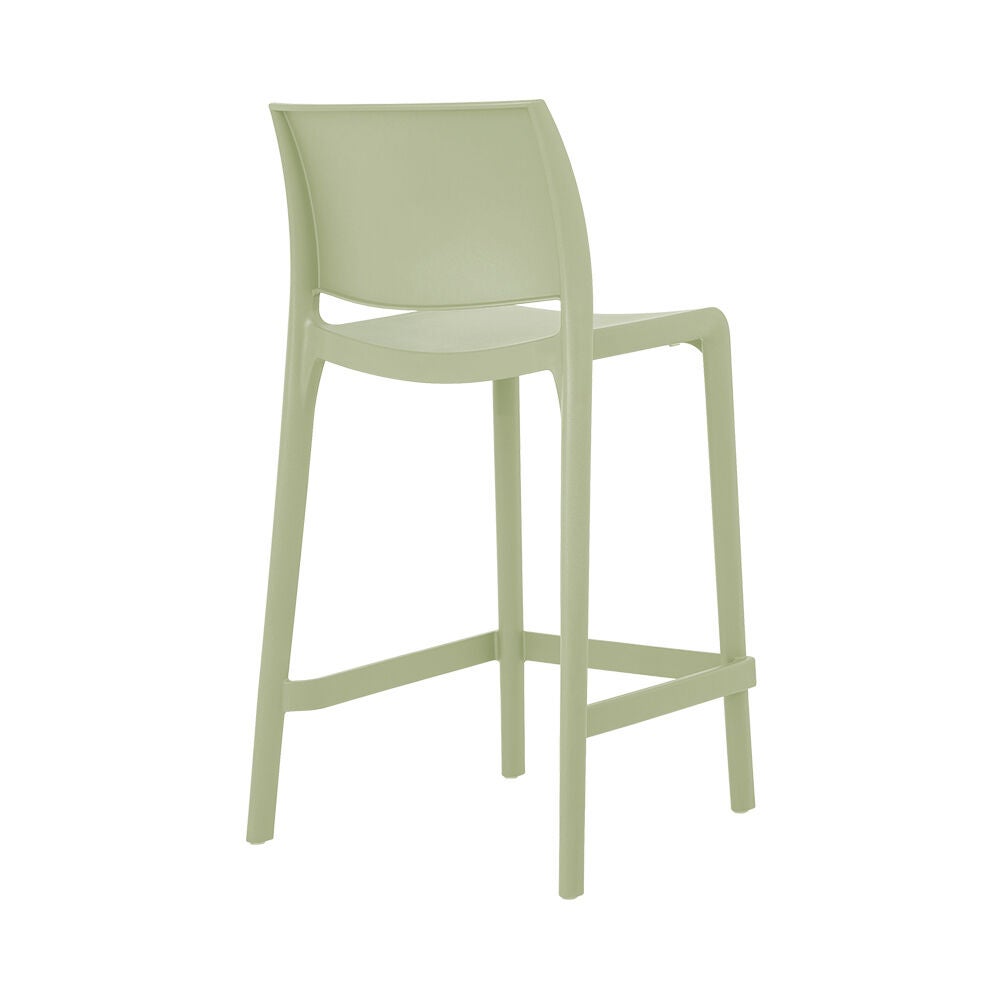 Set of 2 Sensilla Outdoor Stackable Counter Stools, WASABI GREEN, alternate image number 3