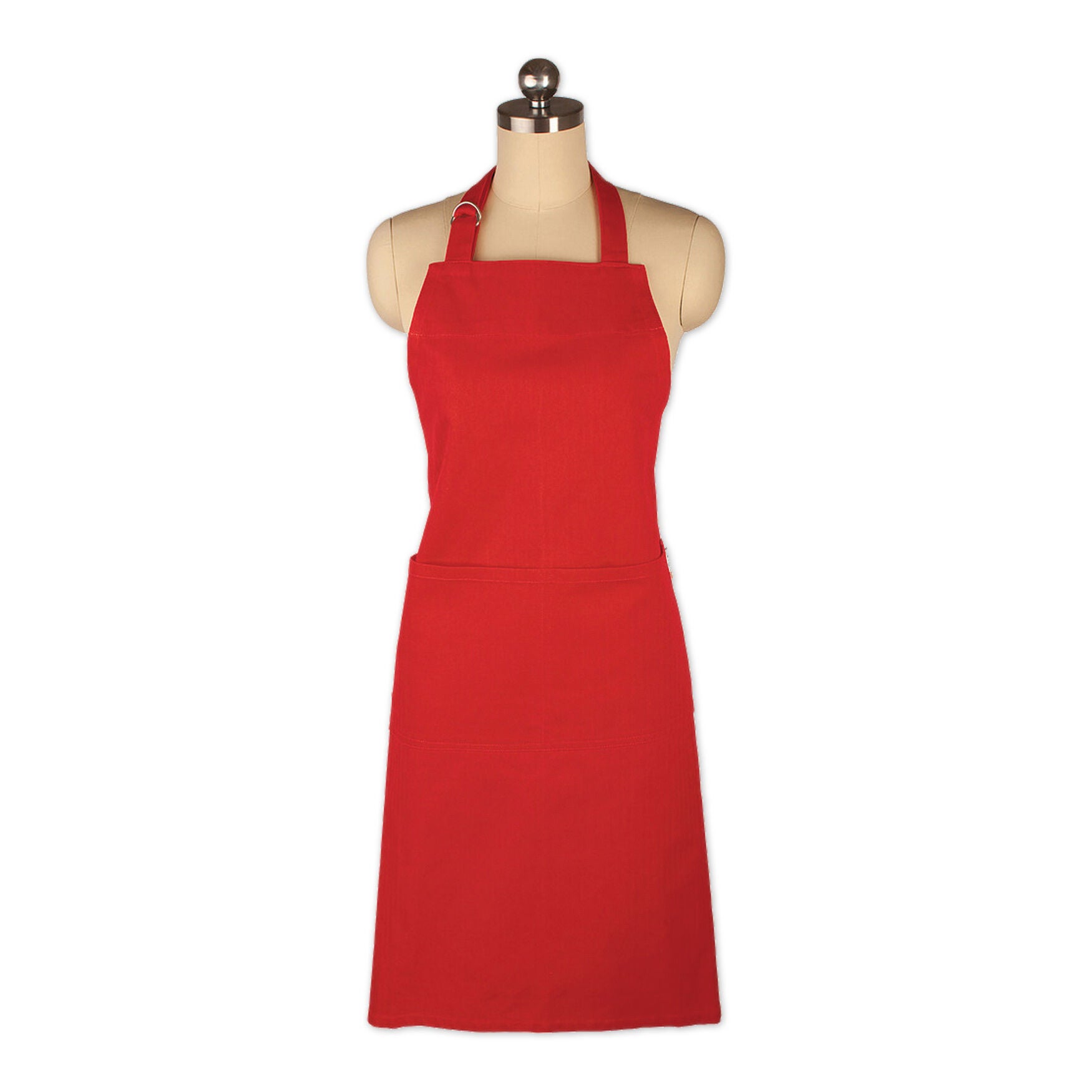 Adjustable Cotton Chef Apron, CRIMSON, hi-res image number 0