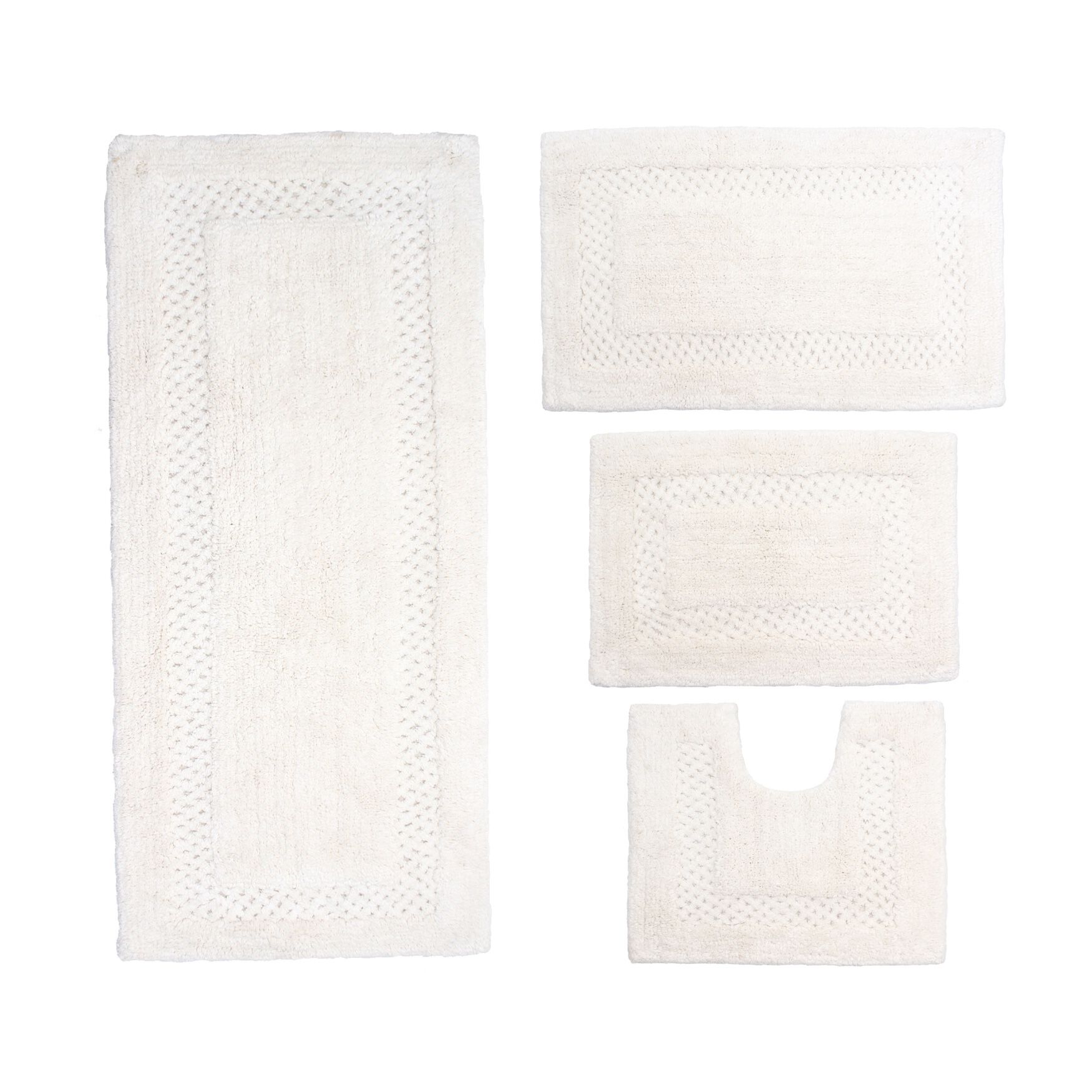 Classy 3-Pc. Bath Mat Set, IVORY, hi-res image number 0