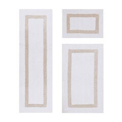 Hotel Collection 100% Cotton 3 Piece (17" X 24" | 24" X 40" | 20" X 60") Bath Rug Set