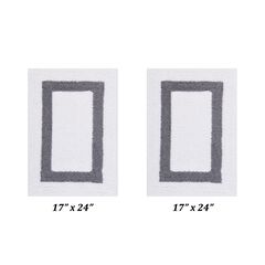 Hotel Collections Bath Mat Rug 2 Piece Set (17" X 24" | 17" X 24")