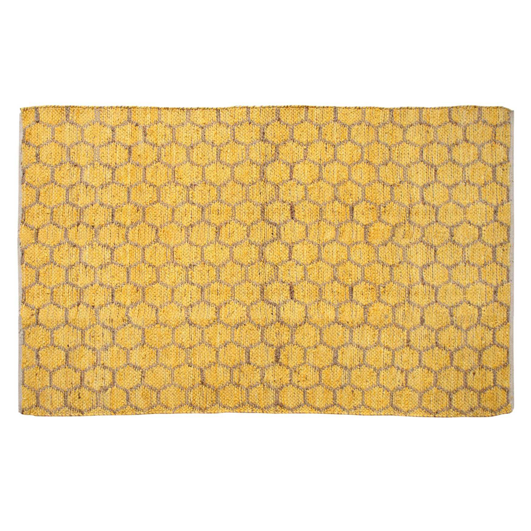 Beehive Modern Collection Area Rug, YELLOW, hi-res image number 0