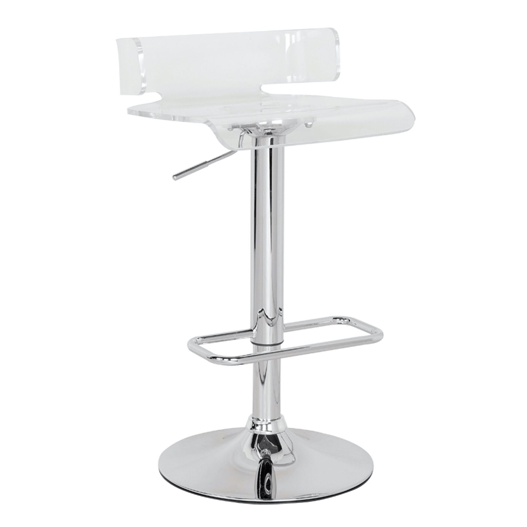 Swivel Adjustable Stool (1Pc), CLEAR CHROME, hi-res image number 0