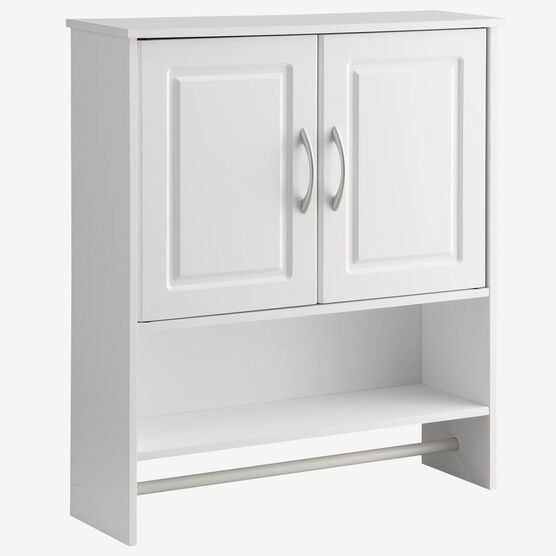 Bathroom 2-Door Wall Cabinet, WHITE, hi-res image number null
