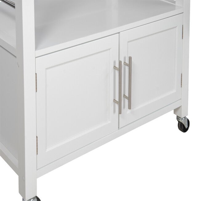 Cameron White Kitchen Cart With Granite Top, , alternate image number 7