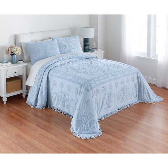 Natalie Chenille Bedspread, LIGHT BLUE, hi-res image number null