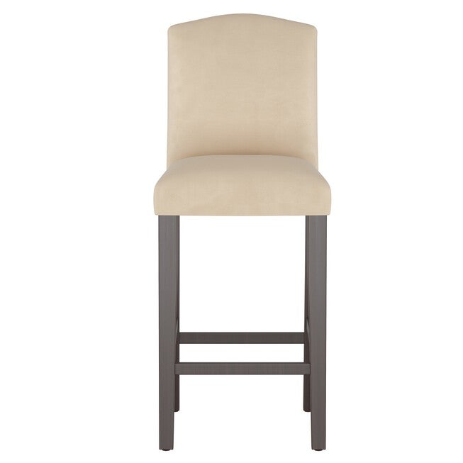 Velvet Camelback Barstool, , on-hover image number 1
