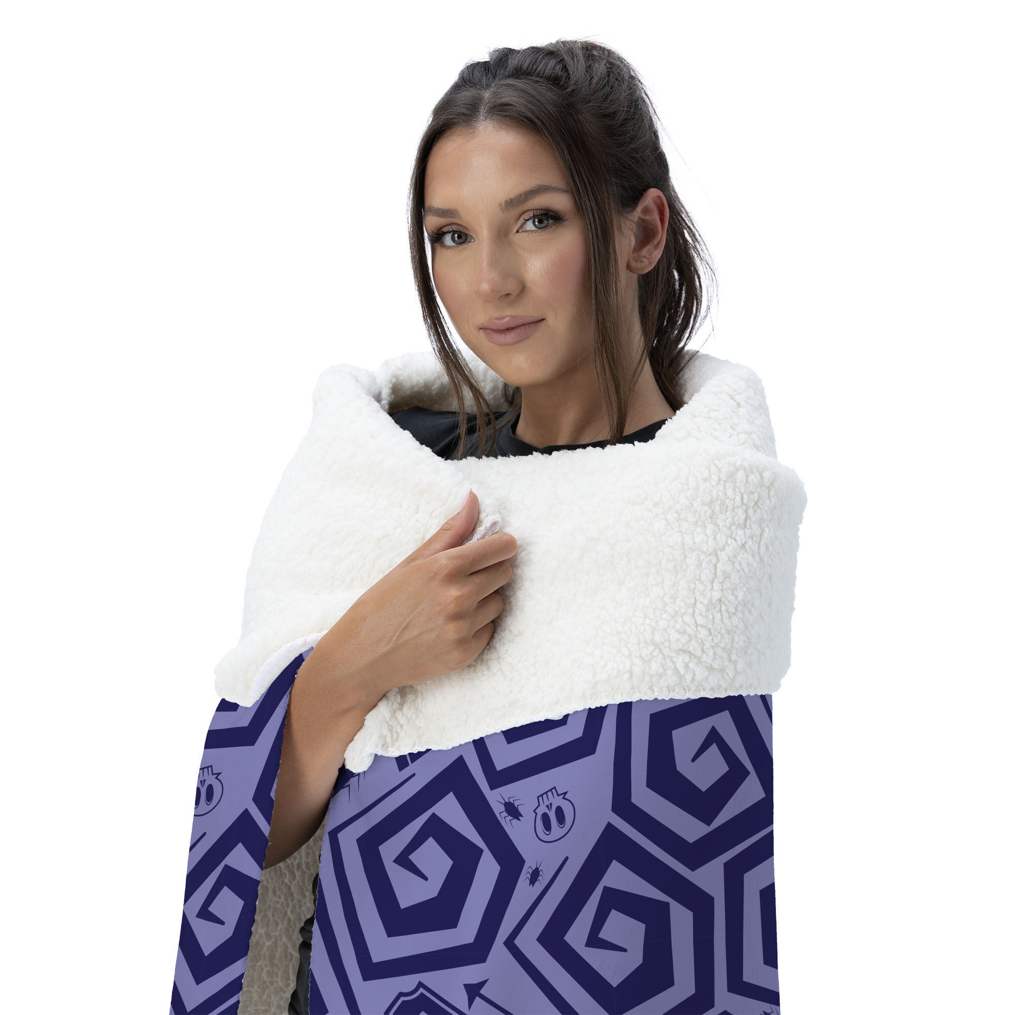 Warner Bros. Beetlejuice Creepy Crawlies Silk Touch Sherpa Throw Blanket 50X60 Inches, PURPLE, alternate image number 2