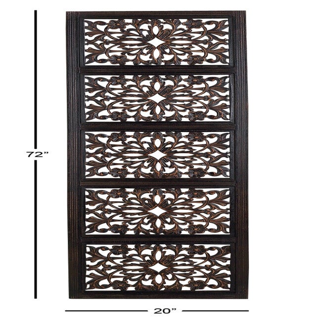 Brown Traditional Ornamental Wood Wall Décor, , alternate image number null