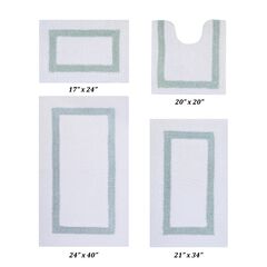 Hotel Collections Bath Mat Rug 4 Piece Set (17" X 24" | 20" X 20" | 21" X 34" | 24" X 40")
