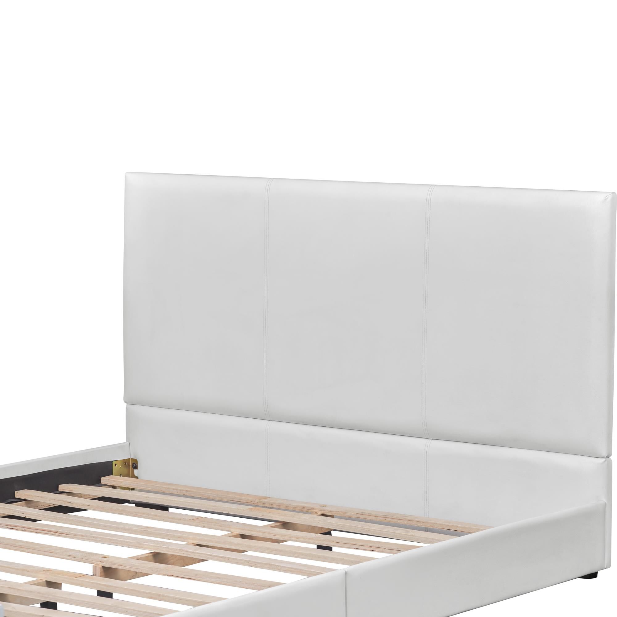 Abbey Platform Bed, Beige, Queen, WHITE, alternate image number 6