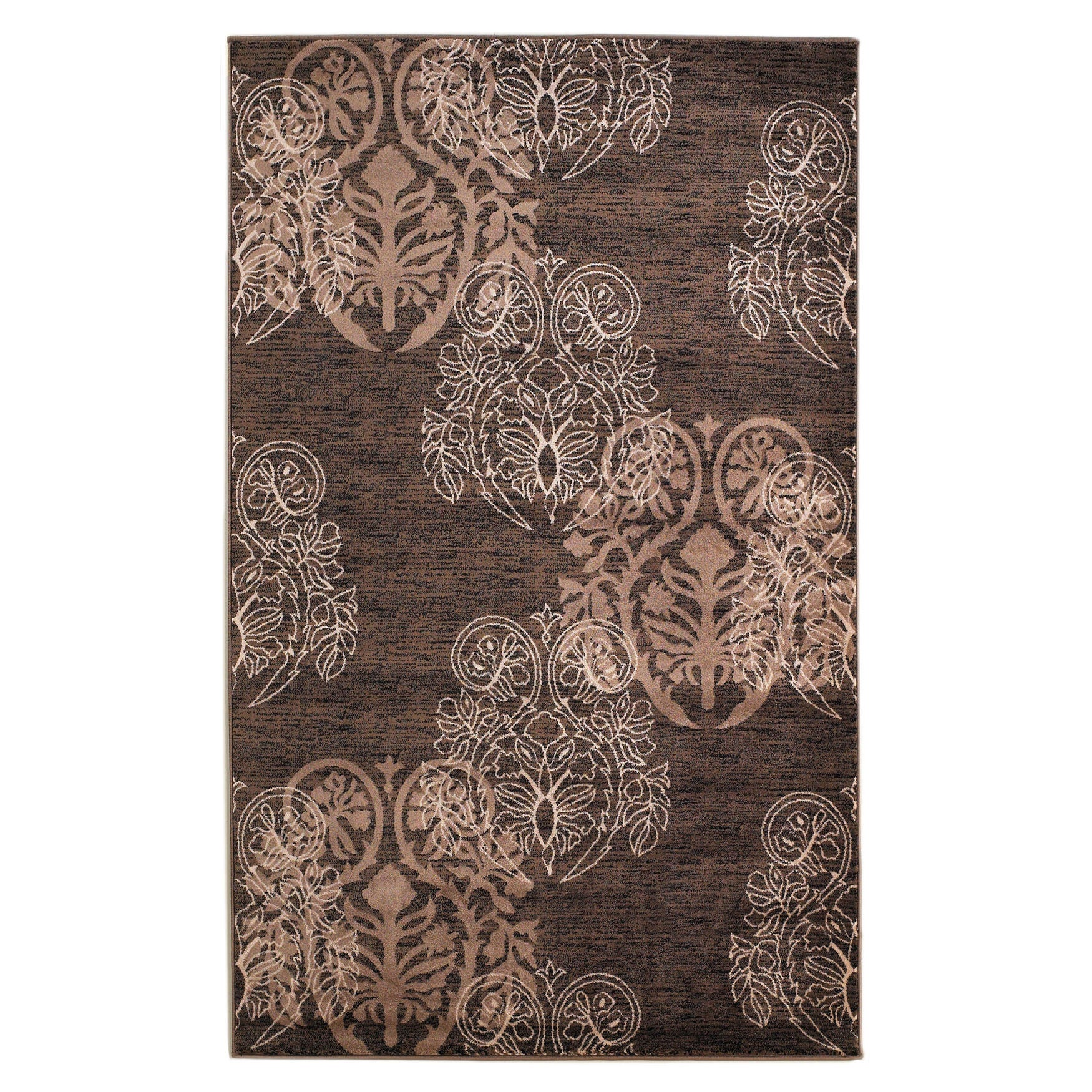 Milan Brown/Beige 2&#39;X3&#39; Area Rug, BROWN BEIGE, hi-res image number 0