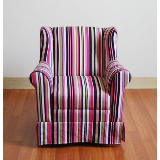 Girl's Wingback Chair Striped , STRIPES, hi-res image number null