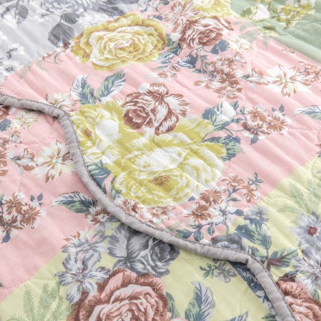Emma Traditional Patchwork Throw Blanket, , alternate image number null