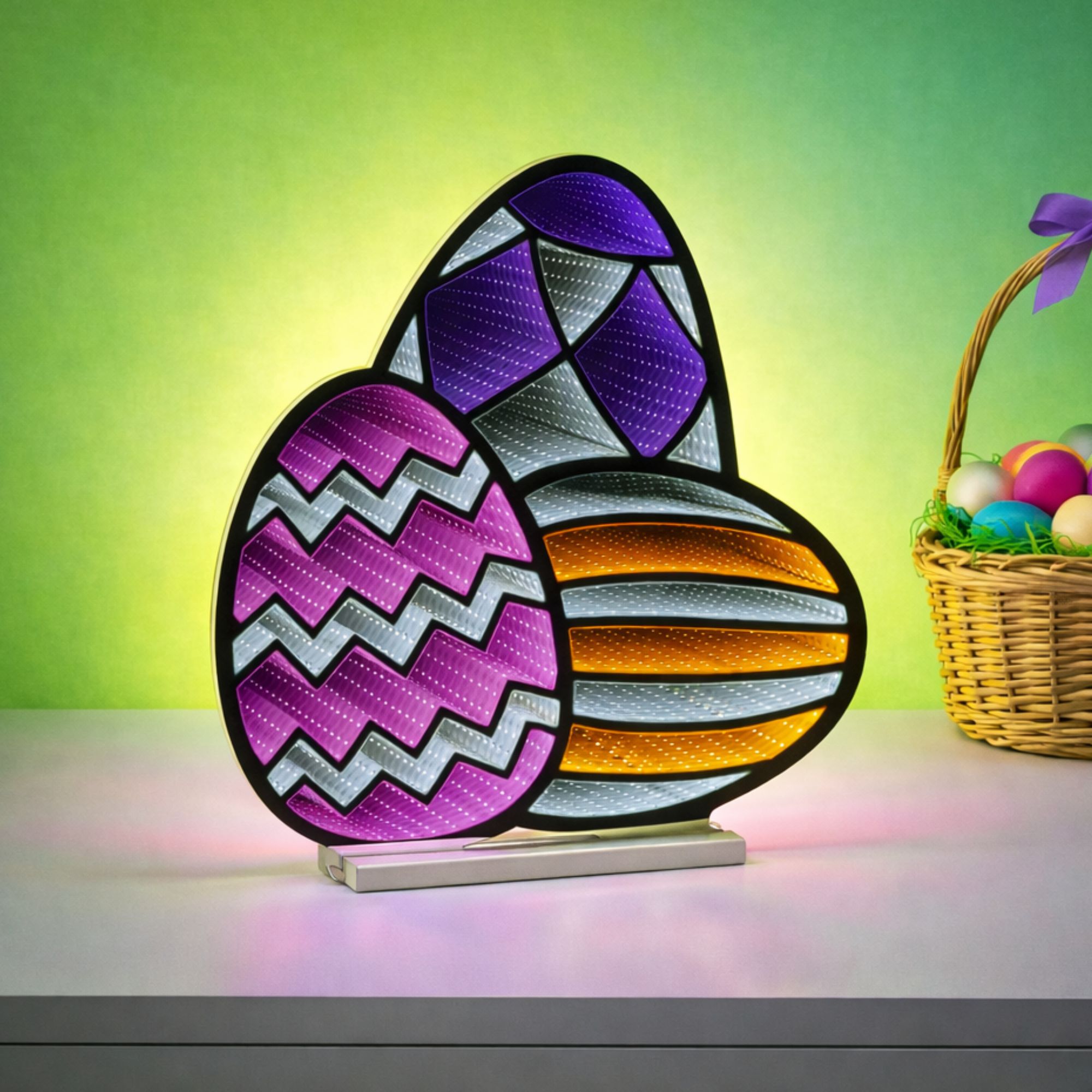 Easter Eggs Ekkolight 23.5 inchesH, MULTICOLOR, alternate image number 1
