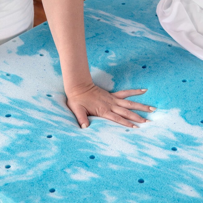 SensorPEDIC 4-Inch Gel Swirl Memory Foam Mattress Topper, , alternate image number 2