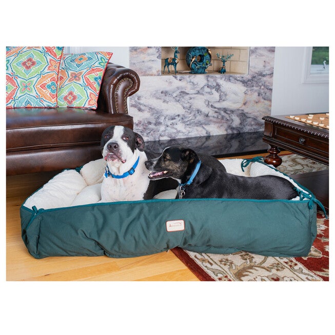 Pet Bed & Mat, Luxury soft Dog Cushion, Laurel Green/Ivory, X-Large, , on-hover image number null