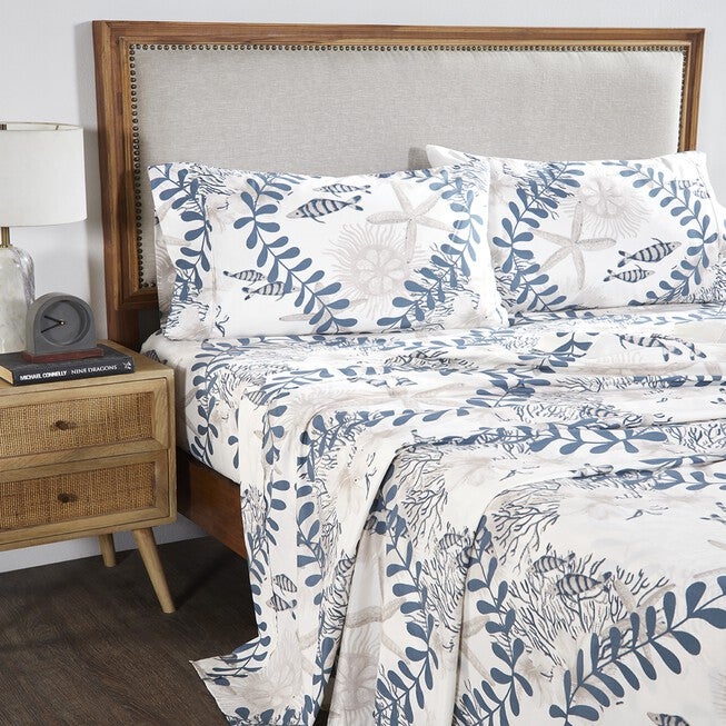 Caspian Collection 100% Microfiber Nautical Bedsheet Set, , alternate image number 3