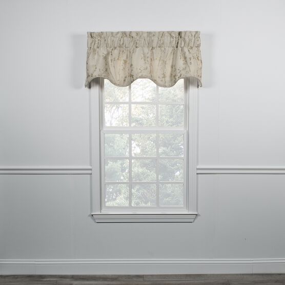 Meadow Lined Scallop Valance, LINEN, hi-res image number null