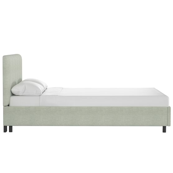 Linen Upholstered Platform Bed, , alternate image number null