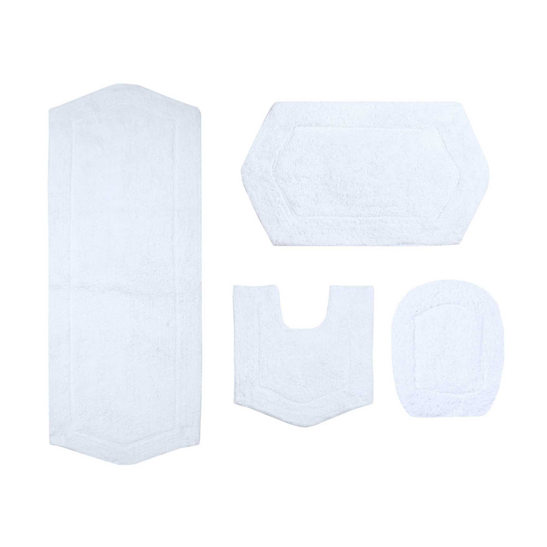 Waterford 4-Pc. Set Bath Rug Collection With Lid Cover, WHITE, hi-res image number 0