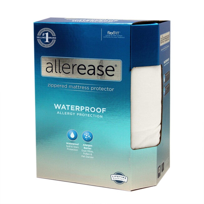 AllerEase Waterproof Mattress Protector, WHITE, hi-res image number 0