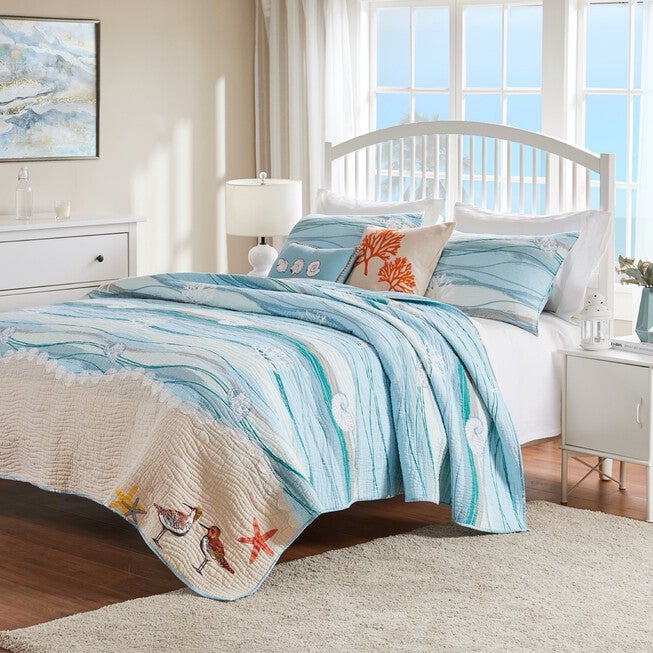 Maui Quilt And Decorative Pillow Set, MULTI, hi-res image number null