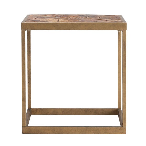 Dorville Reclaimed Wood Patchwork End Table, , alternate image number null
