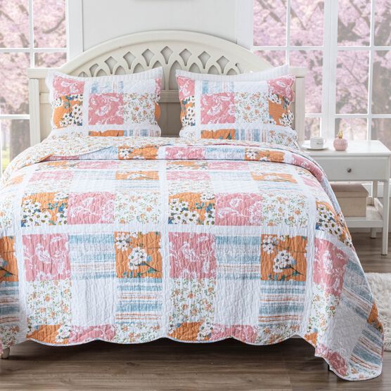 Everly Quilt And Pillow Sham Set, BLUE, hi-res image number null