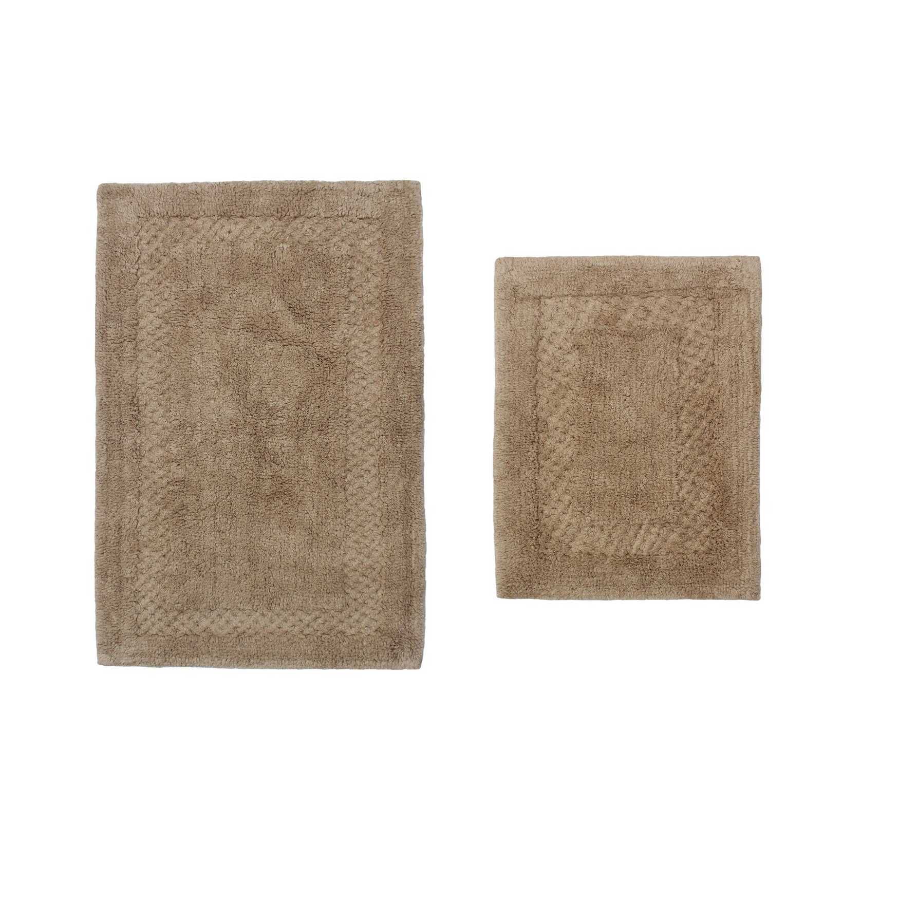 Classy Bathmat 2 Piece Bath Rug Collection, LINEN, hi-res image number 0