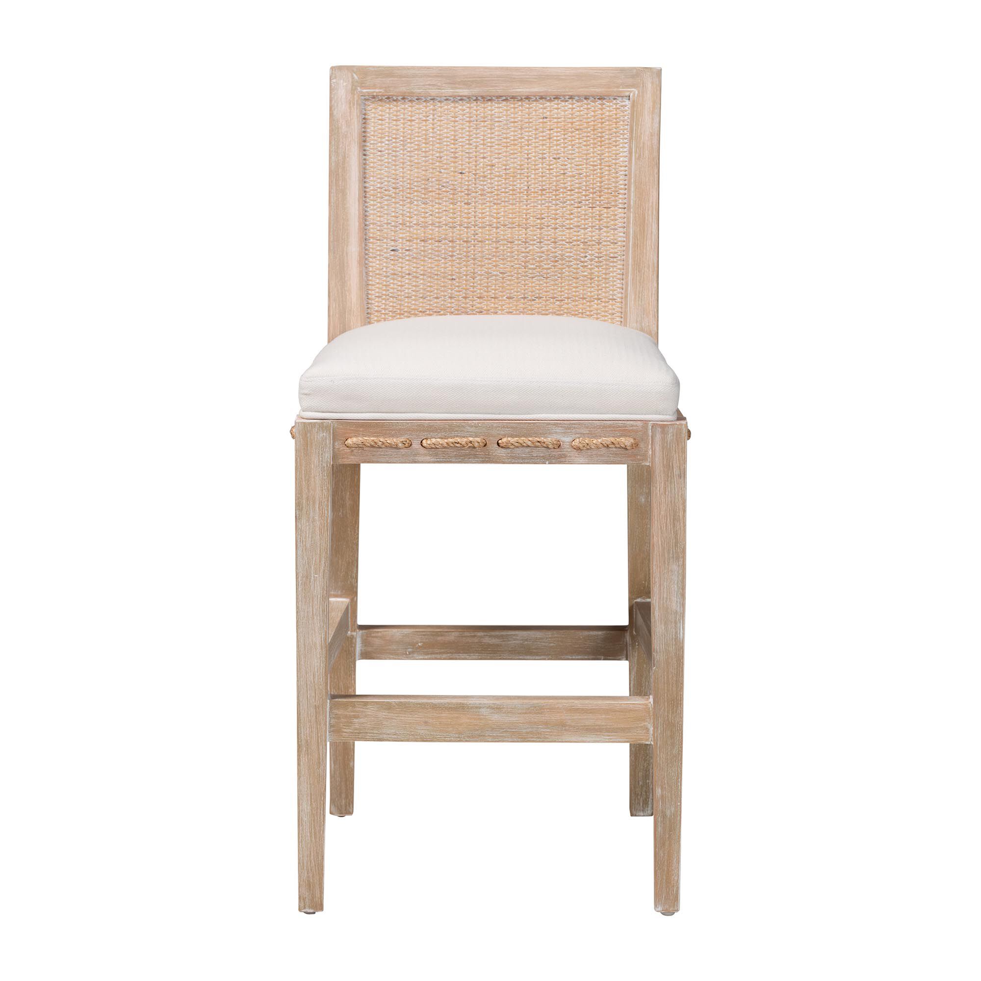 Ashford Whitewash Rattan Counter Stool, BEIGE, alternate image number 2