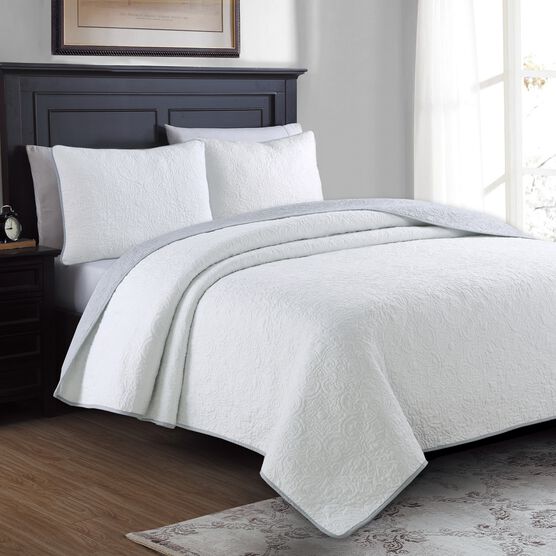 Tristan Quilt Set, WHITE, hi-res image number null