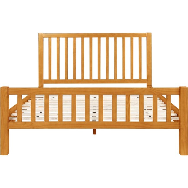 Hampton Wooden Platform Bed in Oak, Queen, OAK, alternate image number 3