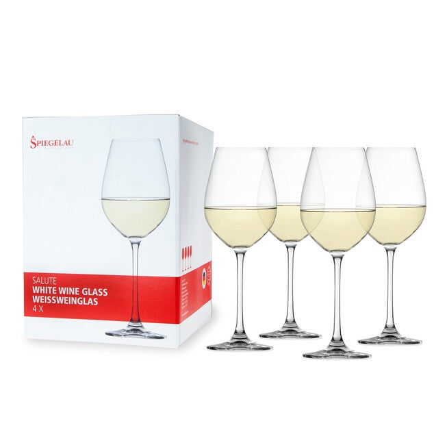Salute 16.4 Oz White Wine Glass (Set Of 4), CLEAR, hi-res image number 0