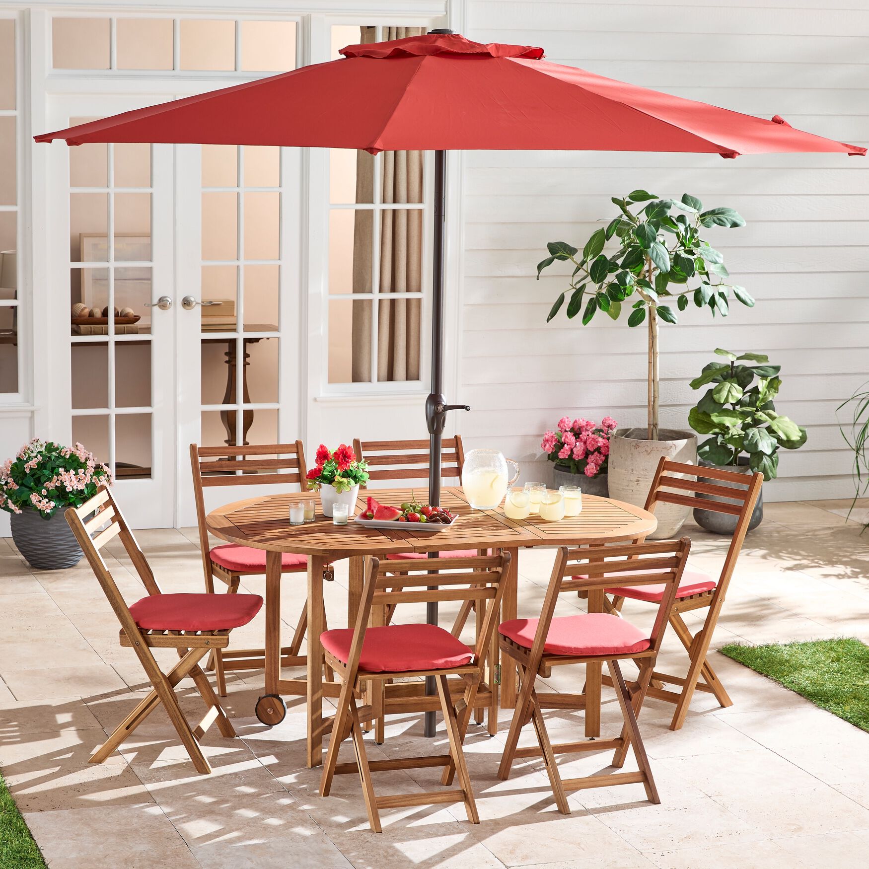 Acacia Wood Patio Furniture Collection, , hi-res image number 0
