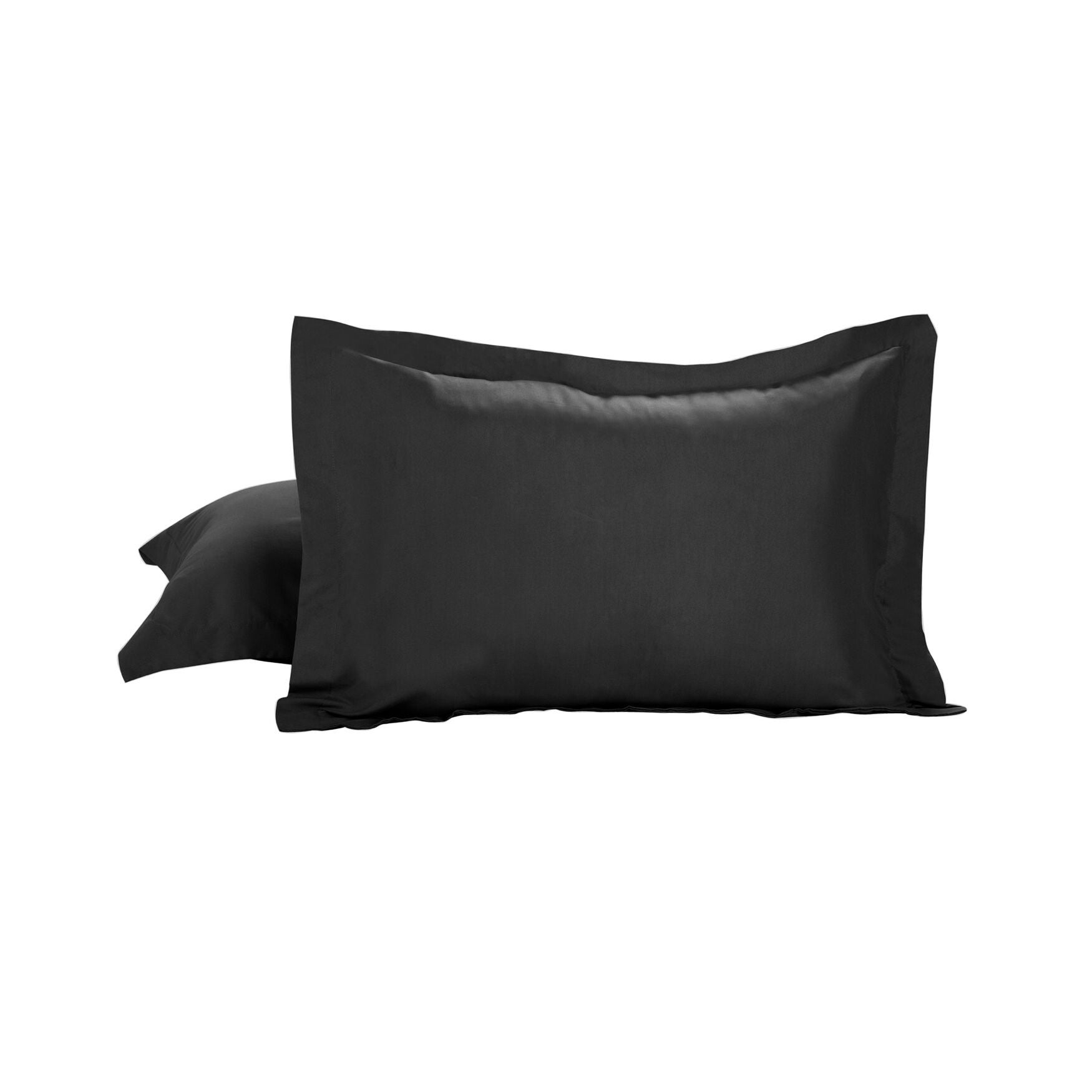 Today's Home Microfiber Tailored 2-Pack Standard Pillow Shams, BLACK, hi-res image number 0