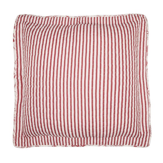 Vintage Christmas Euro Sham, IVORY RED