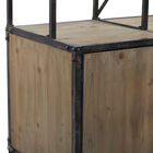 Industrial Rectangular Brown Wood and Metal Multi-Tiered Clothing Rack, 72"H x 44"L x 17"W, , alternate image number null