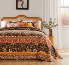 Audrey Reversible Cotton-Rich Bedspread Set