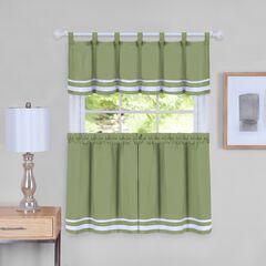 Dakota Window Curtain Tier Pair and Valance Set