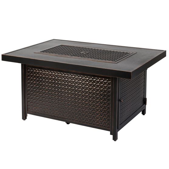 Weyland Rectangular Aluminum LPG Fire Pit, BRONZE, hi-res image number null