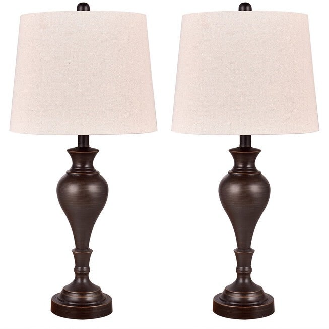 Oil Rubbed Bronze Metal 27 inches Table Lamp, Set 2, BRONZE, hi-res image number 0