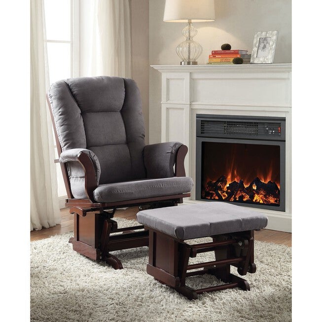 2Pc Glider Chair & Ottoman, , on-hover image number null