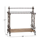 Black Vintage Metal Towel Rack, 41 x 28, , alternate image number null