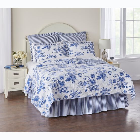 Frances 6-Pc. Quilt Set, BLUE WHITE, hi-res image number null