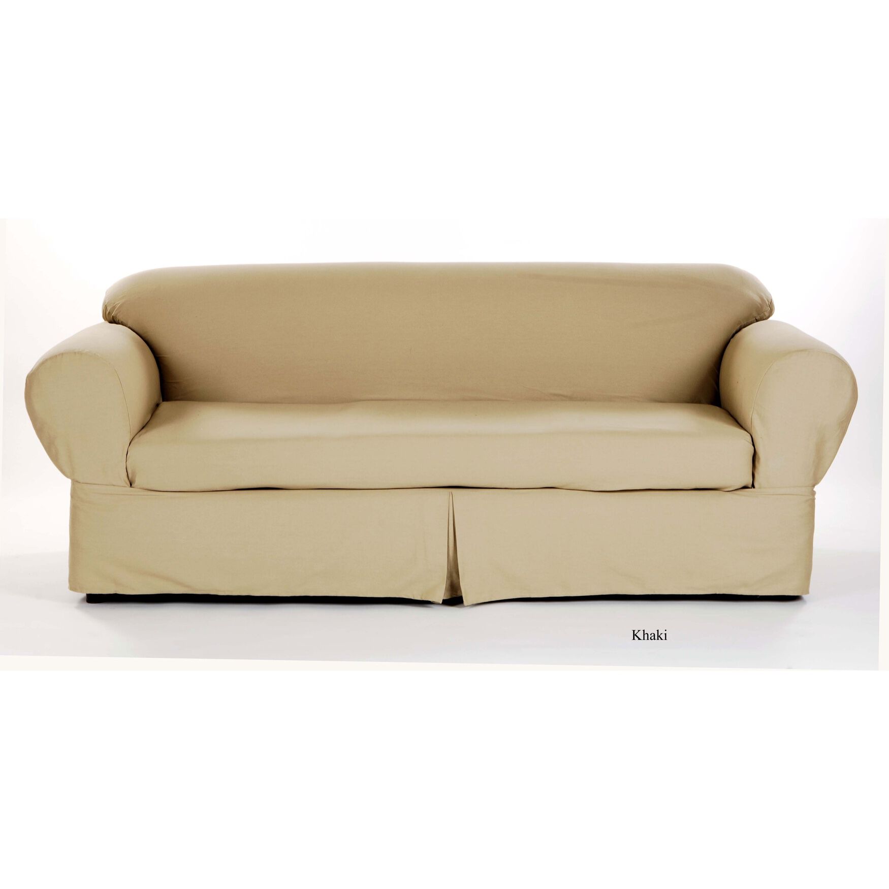 Twill 2-Pc. Slipcover by Classic Slip Covers, Inc., KHAKI, hi-res image number 0