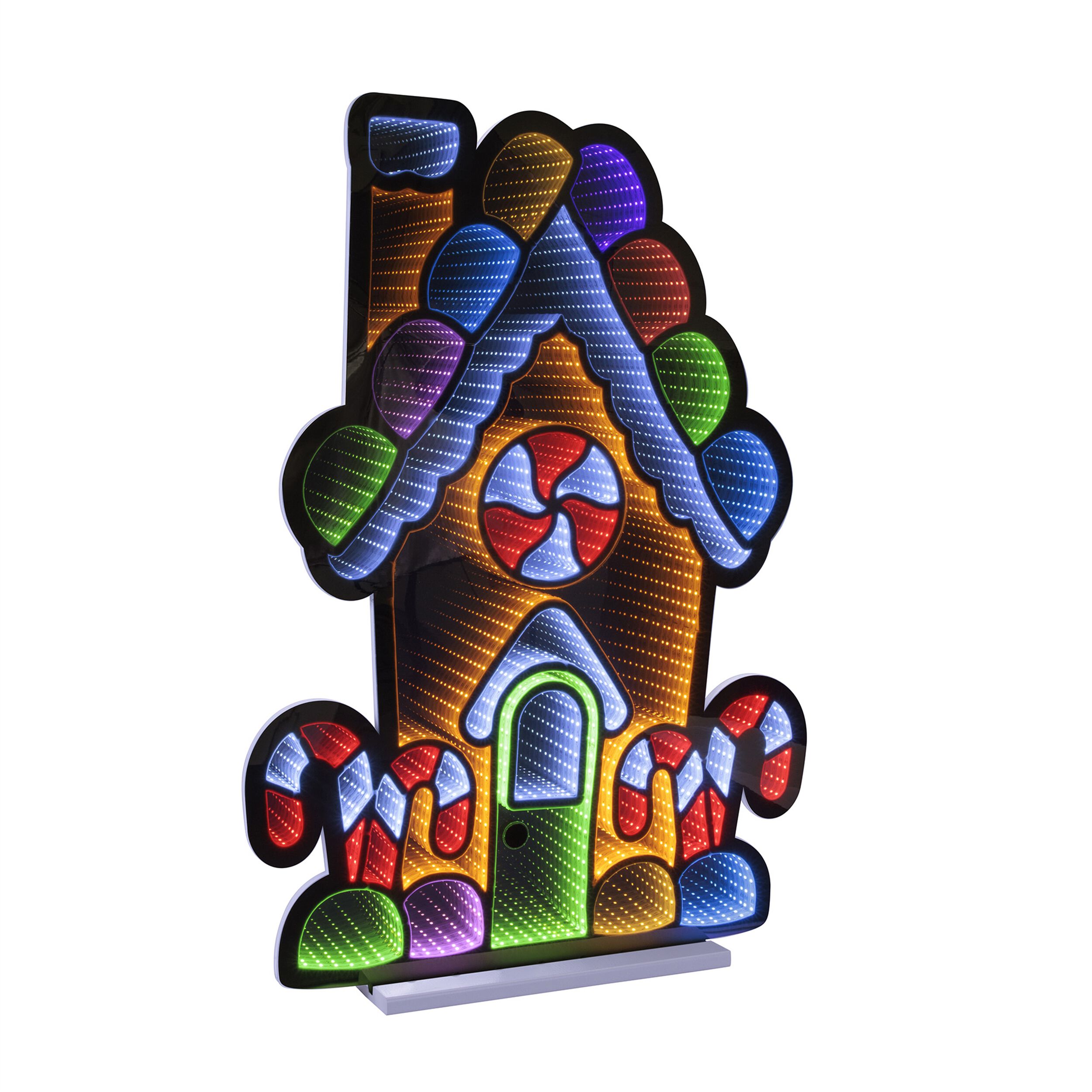 Gingerbread House Ekkolight 35 inchesH, MULTICOLOR, hi-res image number 0