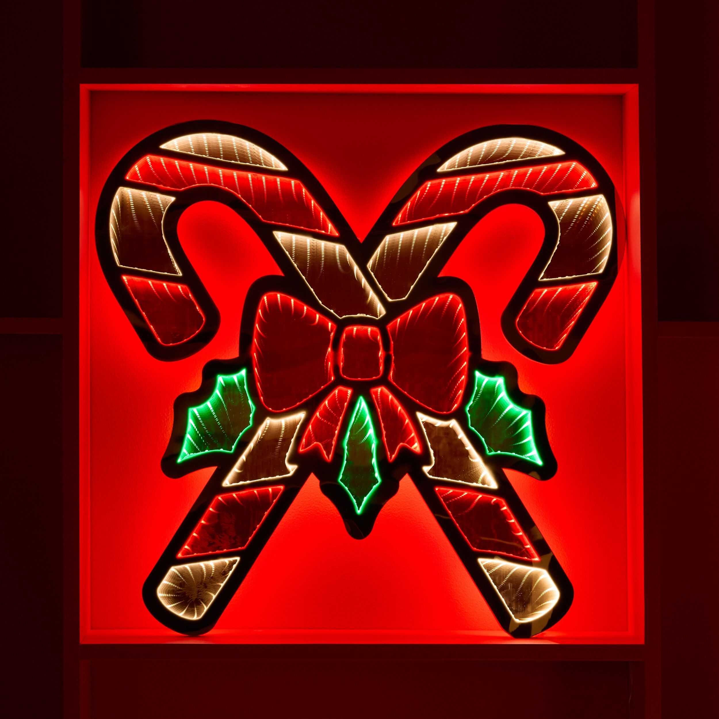 Holiday Candy Cane Ekko Light Display 23.5 inchesL, RED WHITE GREEN, alternate image number 1