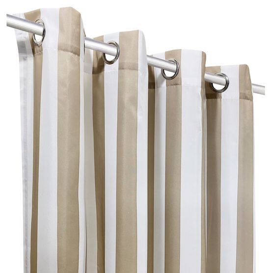 Outdoor Decor Seascapes Stripes Outdoor Grommet Curtain Panel Pair, , on-hover image number null
